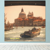 ヴェネツィアイタリアグランドカナルヴィンテージ キャンバスプリント (インサイチュ (ウッドフロア))