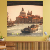 ヴェネツィアイタリアグランドカナルヴィンテージ キャンバスプリント (インサイチュ (リビング))