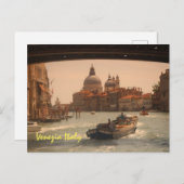 ヴェネツィアイタリアグランドカナルヴィンテージ シーズンポストカード (正面/裏面)
