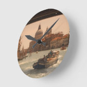 ヴェネツィアイタリアグランドカナルヴィンテージ ラウンド壁時計 (傾斜)