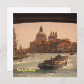 ヴェネツィアイタリアグランドカナルヴィンテージ 招待状 (正面/裏面)
