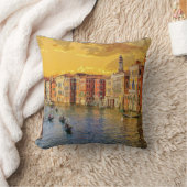 ヴェネツィアイタリアゴンドラウォーターウェイ建物#15 クッション (ブランケット)