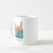 ヴェネツィアイタリアゴンドラヴィンテージトラベル コーヒーマグカップ (正面左)