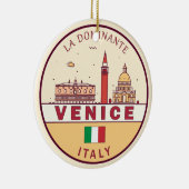 ヴェネツィアイタリアシティスカイラインエンブレム セラミックオーナメント (右)