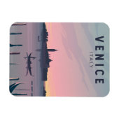 ヴェネツィアイタリアトラベルヴィンテージアート マグネット (横)