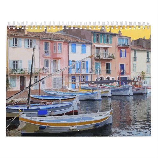 ヴェネツィアイタリアハーバーウォーターウェイ建物#14 カレンダー (カバー)