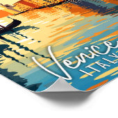 ヴェネツィアイタリアヴィンテージトラベルアートイラストレーション ポスター (角)