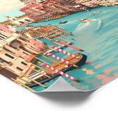 ヴェネツィアイタリアヴィンテージトラベル ポスター (角)