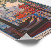 ヴェネツィアイタリアヴィンテージ旅行ポスター ポスター (角)