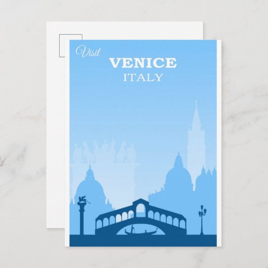 ヴェネツィアイタリアヴィンテージ旅行ポスター ポストカード (正面/裏面)