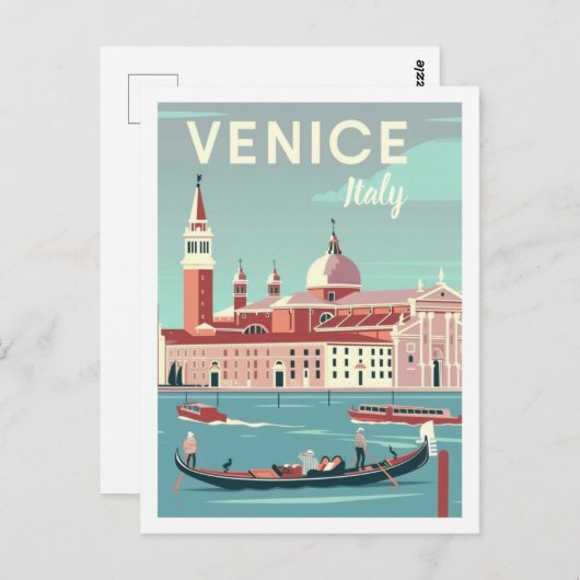 ヴェネツィアイタリアヴィンテージ有名トラベルプレイス ポストカード (正面/裏面)