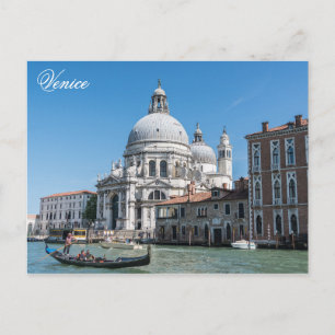 ヴェネツィアイタリア教会ゴンドラ旅行写真 ポストカード