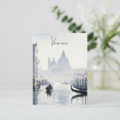 ヴェネツィアイタリア旅行お土産ウォーター色 ポストカード (スタンド正面)