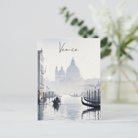 ヴェネツィアイタリア旅行お土産ウォーター色 ポストカード (スタンド正面)