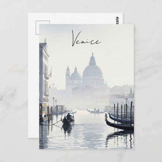 ヴェネツィアイタリア旅行お土産ウォーター色 ポストカード (正面/裏面)