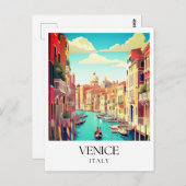 ヴェネツィアイタリア旅行はがき ポストカード (正面/裏面)