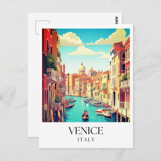 ヴェネツィアイタリア旅行はがき ポストカード (正面/裏面)