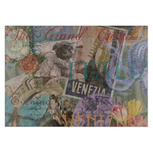 ヴェネツィアイタリア旅行ヴィンテージアカラフルート カッティングボード (正面)