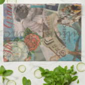 ヴェネツィアイタリア旅行ヴィンテージアカラフルート キッチンタオル (折り畳み)