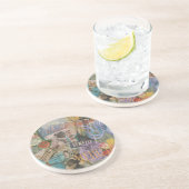 ヴェネツィアイタリア旅行ヴィンテージアカラフルート コースター (側面)