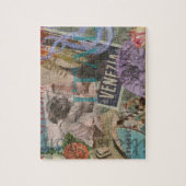 ヴェネツィアイタリア旅行ヴィンテージアカラフルート ジグソーパズル (縦)