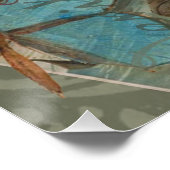 ヴェネツィアイタリア旅行ヴィンテージアカラフルート ポスター (コーナー)