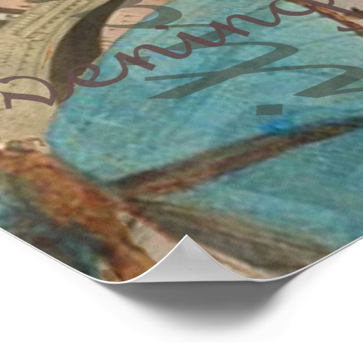 ヴェネツィアイタリア旅行ヴィンテージアカラフルート ポスター (角)