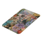 ヴェネツィアイタリア旅行ヴィンテージアカラフルート マグネット (左側)