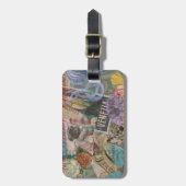 ヴェネツィアイタリア旅行ヴィンテージアカラフルート ラゲッジタグ (正面縦)
