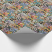 ヴェネツィアイタリア旅行ヴィンテージアカラフルート ラッピングペーパー (角)