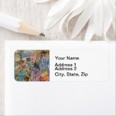 ヴェネツィアイタリア旅行ヴィンテージアカラフルート ラベル (インサイチュ)