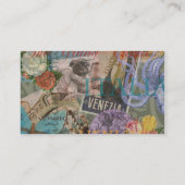 ヴェネツィアイタリア旅行ヴィンテージアカラフルート 名刺 (裏面)