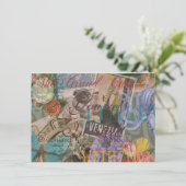 ヴェネツィアイタリア旅行ヴィンテージアカラフルート 招待状 (スタンド正面)