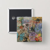 ヴェネツィアイタリア旅行ヴィンテージアカラフルート 缶バッジ (正面&裏面)