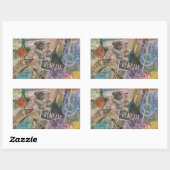 ヴェネツィアイタリア旅行ヴィンテージアカラフルート 長方形シール (シート)