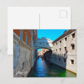 ヴェネツィアイタリア橋のSighs運河トラベル ポストカード (正面/裏面)