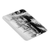 ヴェネツィアイタリア白黒の風景 マグネット (右側)