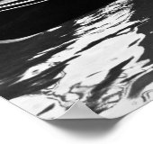 ヴェネツィアイタリア白黒ランドスケープPトリプチチ ポスター (角)