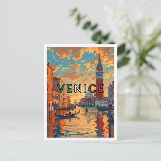 ヴェネツィアイタリア美術ヴィンテージトラベル ポストカード (スタンド正面)