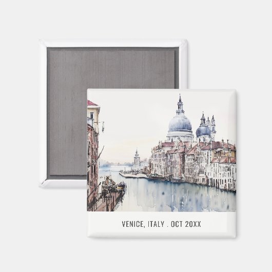 ヴェネツィアイタリア運河の水の色のトラベイタリアンル マグネット (正面/裏面)
