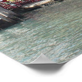 ヴェネツィアイタリア運河カフェ – 写真プリント ポスター (角)