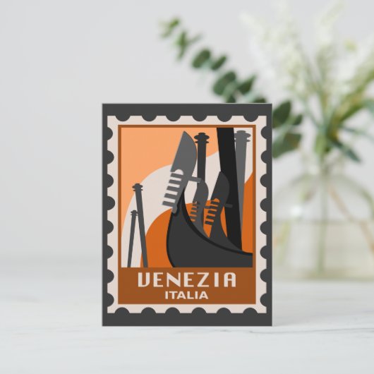 ヴェネツィアイタリア,ヴェネツィアイタリア,ヴィンテージ イタリアン シーズンポストカード (スタンド正面)