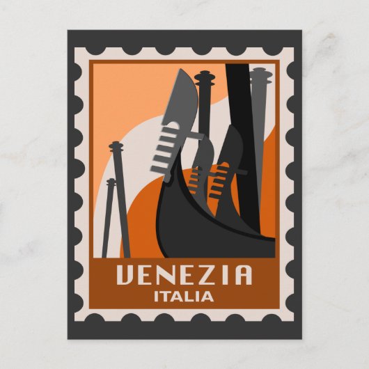 ヴェネツィアイタリア,ヴェネツィアイタリア,ヴィンテージ イタリアン シーズンポストカード (正面)