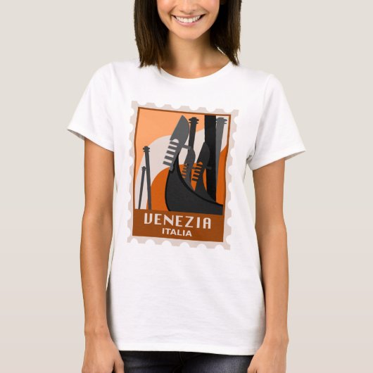 ヴェネツィアイタリア，ヴェネツィアイタリア，ヴィンテージ イタリアン Tシャツ (正面)