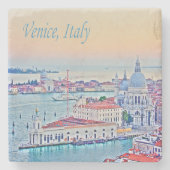 ヴェネツィアイタリアHDRサンセットストーンコースター ストーンコースター (正面)