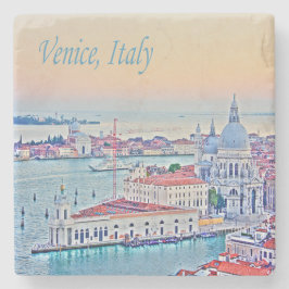 ヴェネツィアイタリアHDRサンセットストーンコースター ストーンコースター