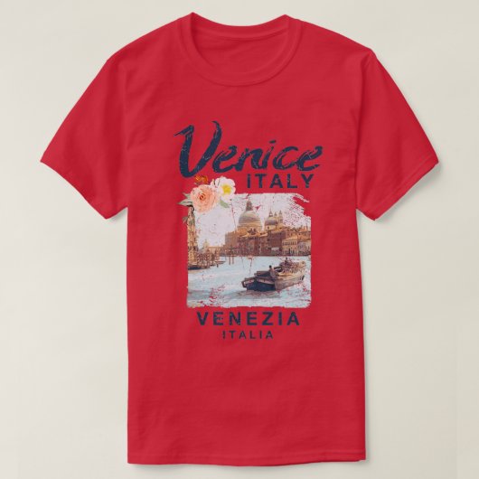 ヴェネツィアイタリアVeneziaイタリアVintage旅行 Tシャツ (デザイン正面)