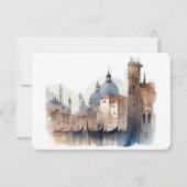 ヴェネツィアウェディングRSVPカードバジリカデッラサリュート 招待状 (裏面)