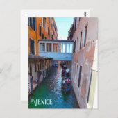 ヴェネツィアカナルゴンドラ覆われたスカイウォークパラッツォ ポストカード (正面/裏面)