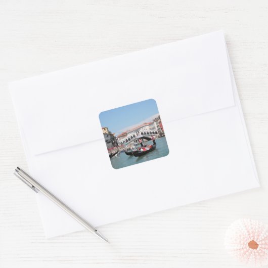 ヴェネツィアカナルステッカー スクエアシール (封筒)